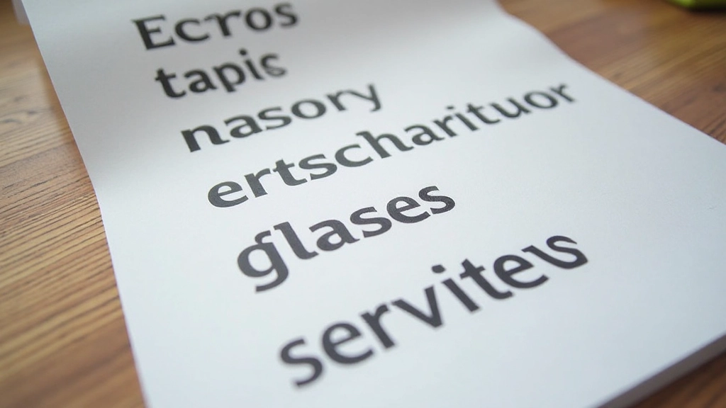 Typography showcase met duidelijke hiërarchie tussen headings en body text