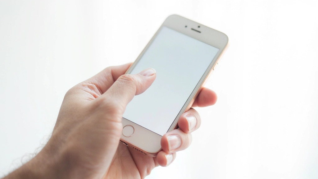 Smartphone scherm toont responsieve webdesign met mobiele versie van zakelijke website