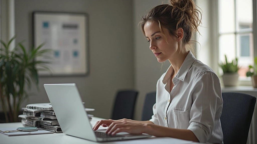 Ontwerper aan het werk op mobiel-responsive webdesign project met notities en design tools op bureau